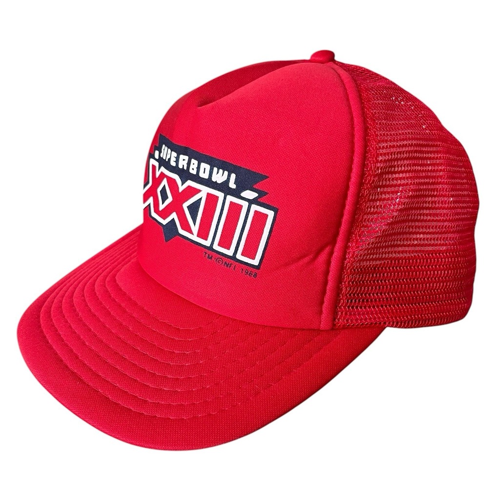 Vintage 1989 Super Bowl XXIII Winston Trucker Hat 49ers Bengals Snapback Cap